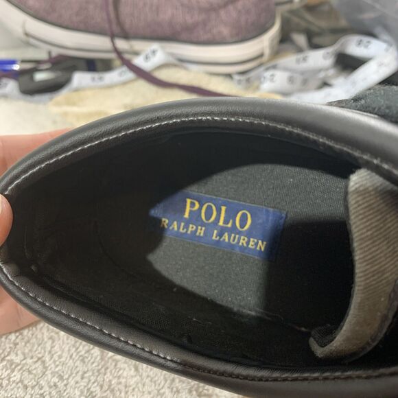 Polo Ralph Lauren Faxon Low Sneaker Shoes Men’s Size 10 Gray - Picture 4 of 7